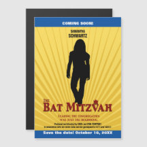 Bat Mitzvah Movie Star Yellow Blue