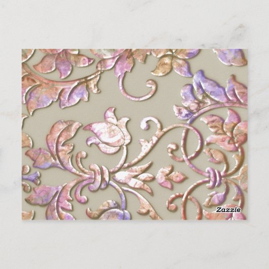 Bat Mitzvah Multi "Embossed Damask Tischnummer (Rückseite)