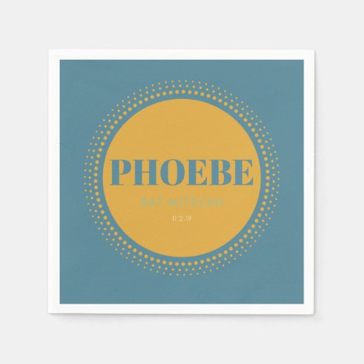 Bat Mitzvah Napkin-Phoebe Serviette (Vorderseite)