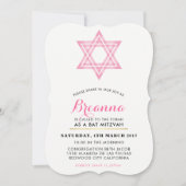 BAT MITZVAH niedlich modern zwischen dem Stern von Einladung (Vorderseite)