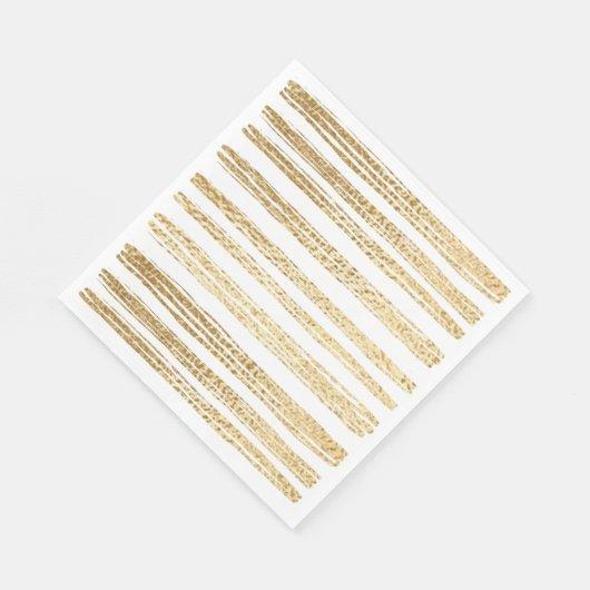 Bat Mitzvah oder Bar Mitzvah Gold gestreift Serviette (Ecke)