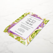 Bat Mitzvah Painted Watercolor Lila Rose Folieneinladung (Gedreht)