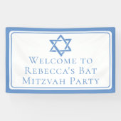 Bat Mitzvah Party Light Blue Star von David Banner (Horizontal)