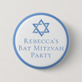 Bat Mitzvah Party Light Blue Star von David Button (Vorderseite)