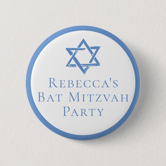Bat Mitzvah Party Light Blue Star von David Button (Vorderseite)