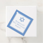 Bat Mitzvah Party Light Blue Star von David Geschenkanhänger (Beispiel)