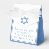 Bat Mitzvah Party Light Blue Star von David Geschenkschachtel (Vorderseite)