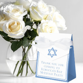 Bat Mitzvah Party Light Blue Star von David Geschenkschachtel