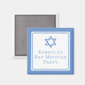 Bat Mitzvah Party Light Blue Star von David Magnet (Vorderseite/Rückseite)