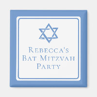 Bat Mitzvah Party Light Blue Star von David