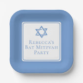 Bat Mitzvah Party Light Blue Star von David Pappteller (Vorderseite)