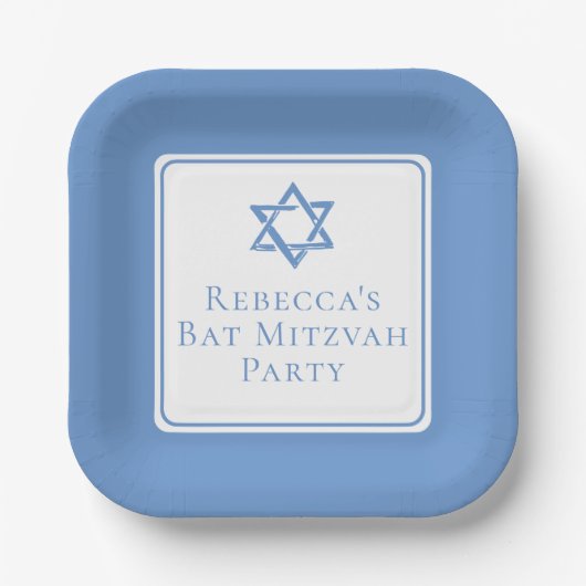 Bat Mitzvah Party Light Blue Star von David Pappteller (Vorderseite)