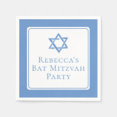 Bat Mitzvah Party Light Blue Star von David Serviette (Vorderseite)