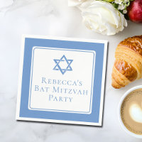 Bat Mitzvah Party Light Blue Star von David