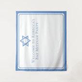 Bat Mitzvah Party Light Blue Star von David Wandteppich (Vorderseite)