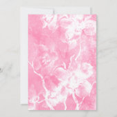 Bat Mitzvah Pink Aquarell Blume Einladung (Rückseite)