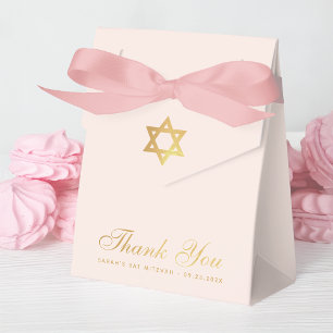 Bat Mitzvah Pink Imitats Gold Star von David Viele Geschenkschachtel
