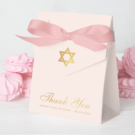 Bat Mitzvah Pink Imitats Gold Star von David Viele Geschenkschachtel