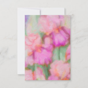 Bat Mitzvah Pink Irises UAWG RSVP Karte