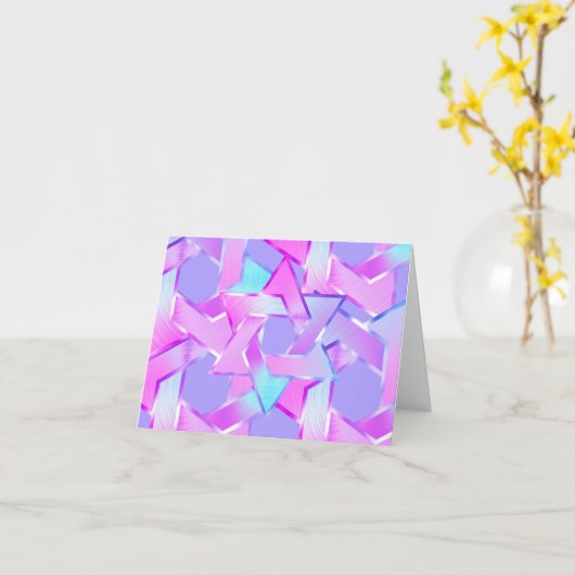 Bat Mitzvah Pink Lila Blue Star von David Karte (Gelbe Blume)