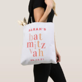 Bat Mitzvah Pink Moderne Typografie Tote Tasche (Von Nahem)