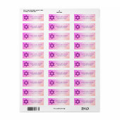 Bat Mitzvah Pink Orange Gradient Retro Spaß Adress (Vorne)
