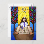 Bat Mitzvah Postcard Postkarte (Vorne/Hinten)