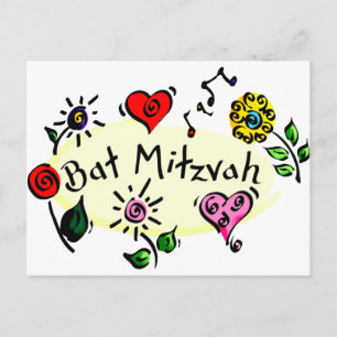 Bat Mitzvah Postkarte
