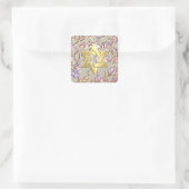 Bat Mitzvah Quadratischer Aufkleber (Tasche)
