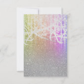Bat Mitzvah Rainbow Extra Funkelnd RSVP Karte (Rückseite)