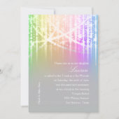 Bat Mitzvah Rainbow Funkelnd Lights Einladung (Vorderseite)