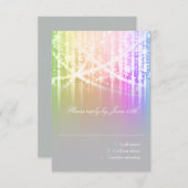 Bat Mitzvah Rainbow Funkelnd Lights RSVP Karte (Vorne/Hinten)