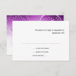 Bat Mitzvah Raspberry Shimmer Star RSVP Karte