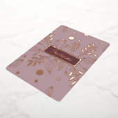 Bat Mitzvah REAL Rose Gold Modernes Flora Folieneinladung (Gedreht)