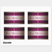 Bat Mitzvah Rechteckiger Aufkleber (Blatt)