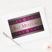 Bat Mitzvah Rechteckiger Aufkleber (Umschlag)