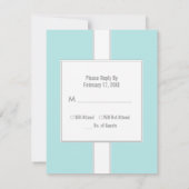 Bat Mitzvah Replik Cards {Light Aquamarin} RSVP Karte (Rückseite)