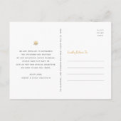 Bat Mitzvah Rett Date Black Gold Foil Tree of Life Einladungspostkarte (Rückseite)
