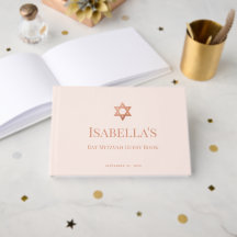 Bat Mitzvah Rosa Roségold Stern von David Jüdisch 