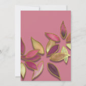 Bat Mitzvah Rose Burgundy Watercolor Petals Star Einladung (Rückseite)