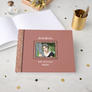 Bat Mitzvah Rose Gold Besondere Anlass Foto Gästebuch