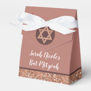 Bat Mitzvah Rose Gold Glitzer Chic Glam Party Geschenkschachtel