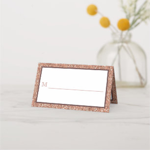 Bat Mitzvah Rose Gold Imitats Glitzer Party Escort Platzkarte