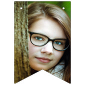 Bat Mitzvah Rose Gold Mazel Tov Optionales Foto Wimpelkette (Zweite Fahne)