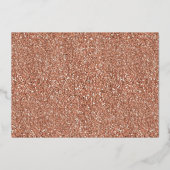 Bat Mitzvah Rose Gold Oval Foto Chic Rose Gold Folieneinladung (Rückseite)