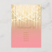 Bat Mitzvah Rose Rosa und Gold Funkelnd Lichter Einladung (Vorderseite)