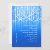 Bat Mitzvah Royal Blue Funkelnd Lights Einladung (Vorderseite)