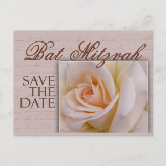 Bat Mitzvah Save the Date Ankündigungspostkarte