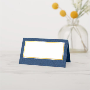 BAT MITZVAH Schlauer Goldkügeltyp denim blue aqua Platzkarte