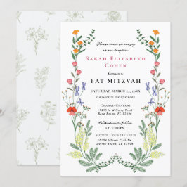 Bat Mitzvah Secret Garden Einladung